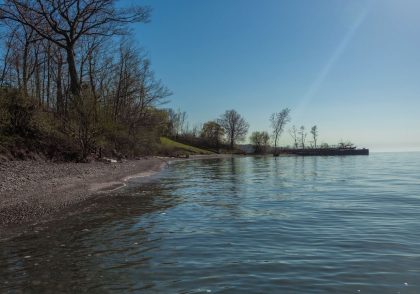 Lake Erie shoreline in Ohio.